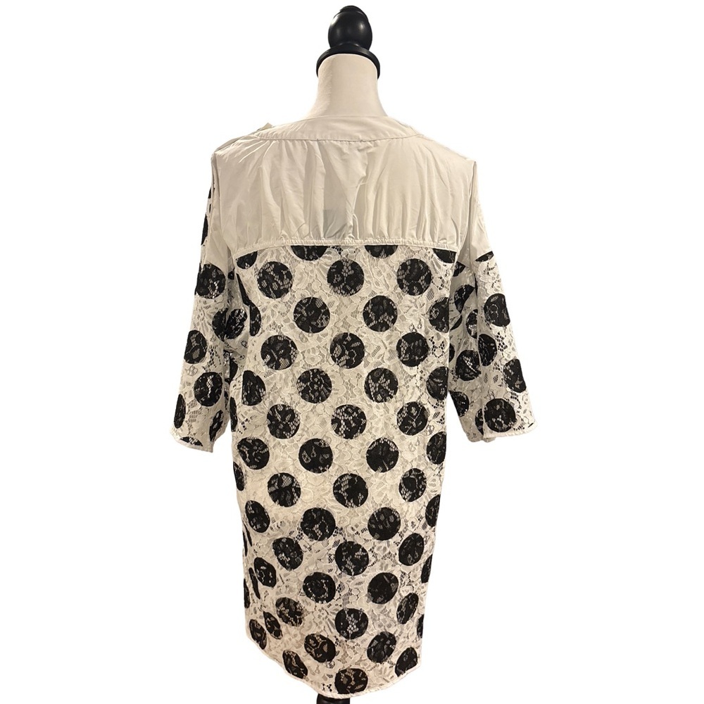 Zara White and Black Lace Detail Dress. Medium. NWT! - Picture 3 of 7